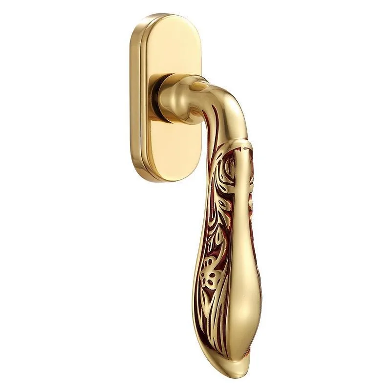 High End Window Brass Forged Handle Thickened Solid Window Handle Outward Opening Inward and Outward Pushing Window Handle