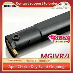 Grooving Tool Holder, haste reta, barra de torno giratória interna, MGIVR2520, MGIVR3125, MGIVR3732, MGIVR L2016