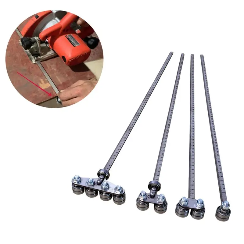 [NEWA64Z!】 Circular Saw Guide Ruler Dual Bearings For Enhanced For Woodworking Precision Design