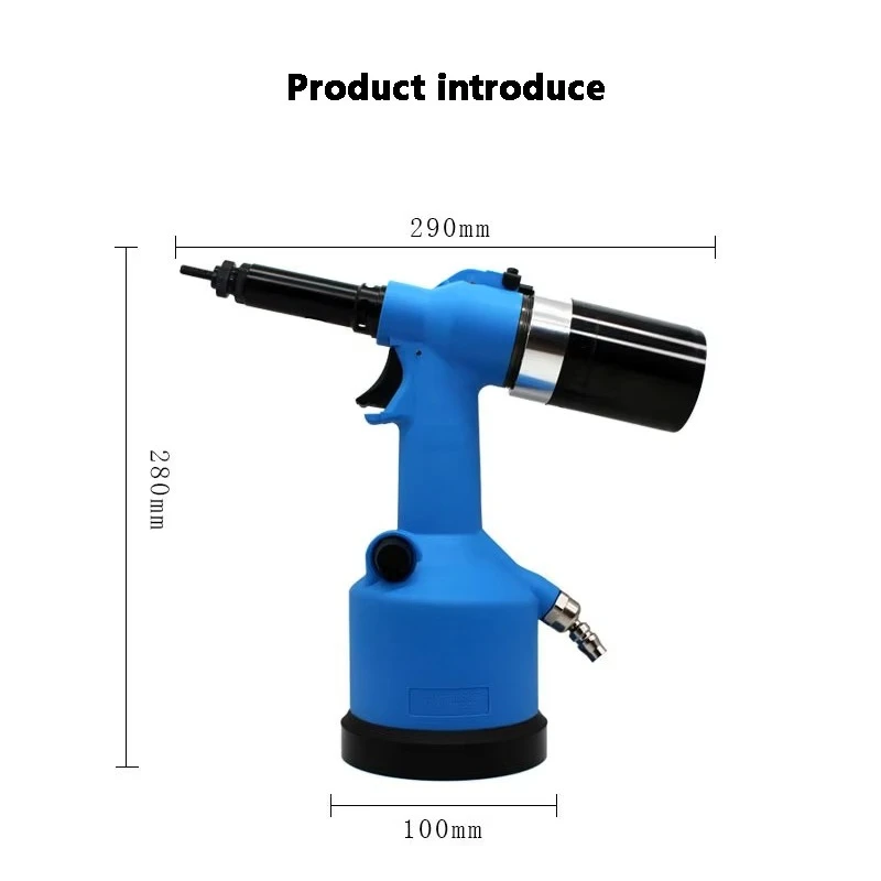 Customized Pneumatic Rivet Nut Gun M3-M12 Easy Operation Riveting Tool Efficient Pull Force Air Riveter Energy Saving view 3