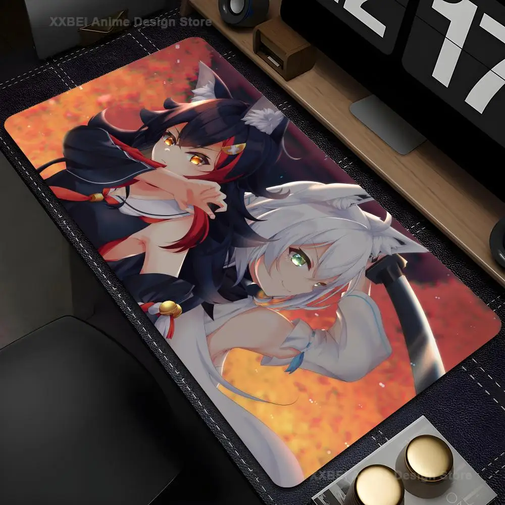 Ookami Mio Anime Girl Mousepad Large Gaming Mouse Pad LockEdge Thickened Computer Keyboard Table Desk Mat