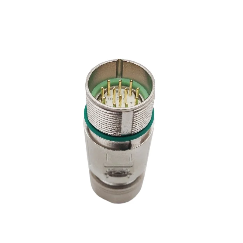 For M23 Plug 623 Connector Servo Signal Feedback Encoder Male 12 Pin 17 Pin External Thread Connector