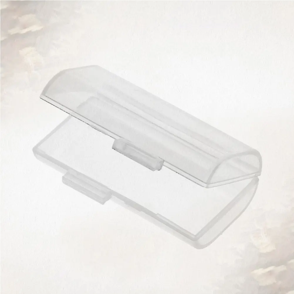 Transparent Hard Plastic Battery Case Holder Storage Box for 4 Aaa Batteries Portable Compact Battery Organizer Safe