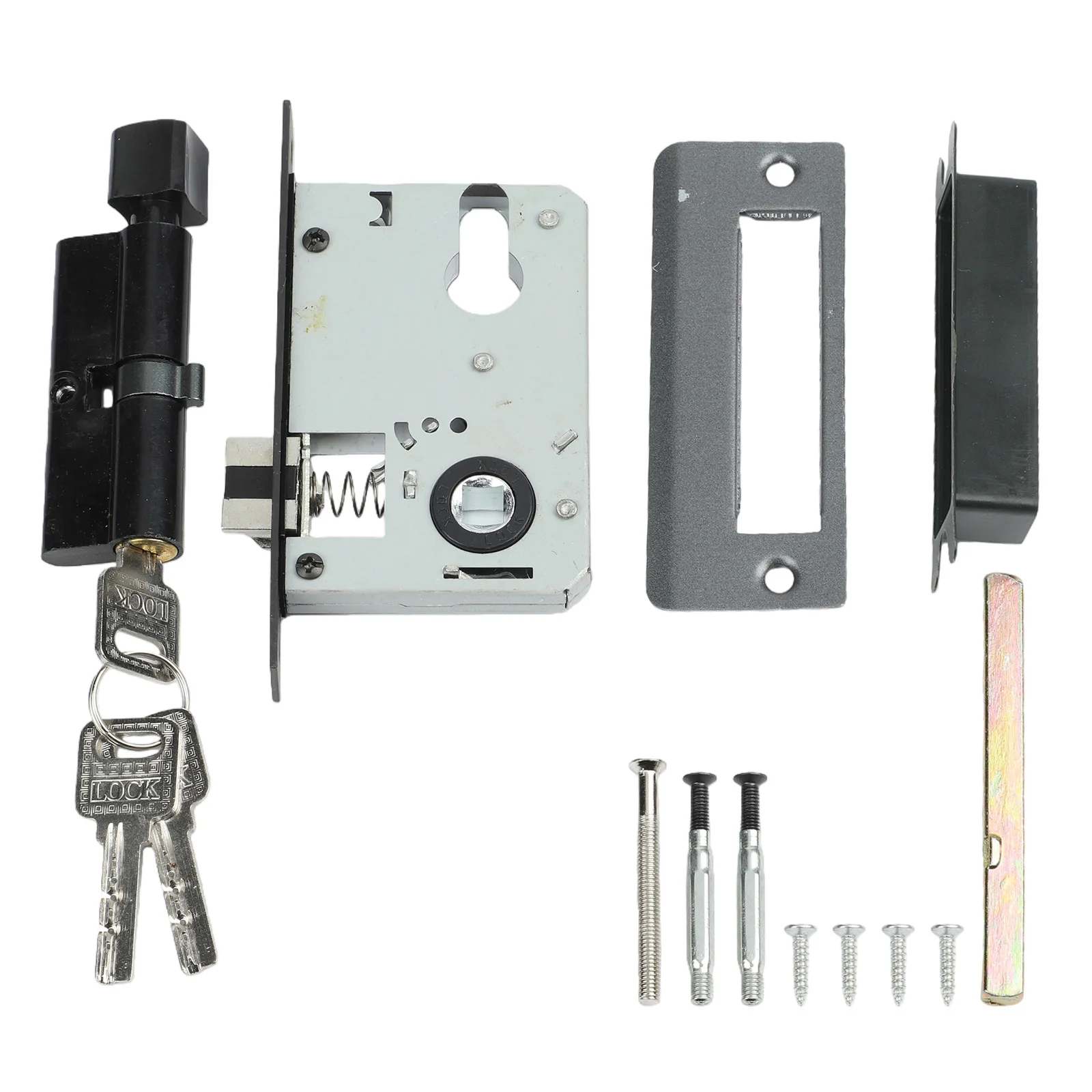 User-Friendly Lock As Shown Manganese Steel Lock Versatile Compatibility Locking Mechanism Set Of Keys Peaceful Environment