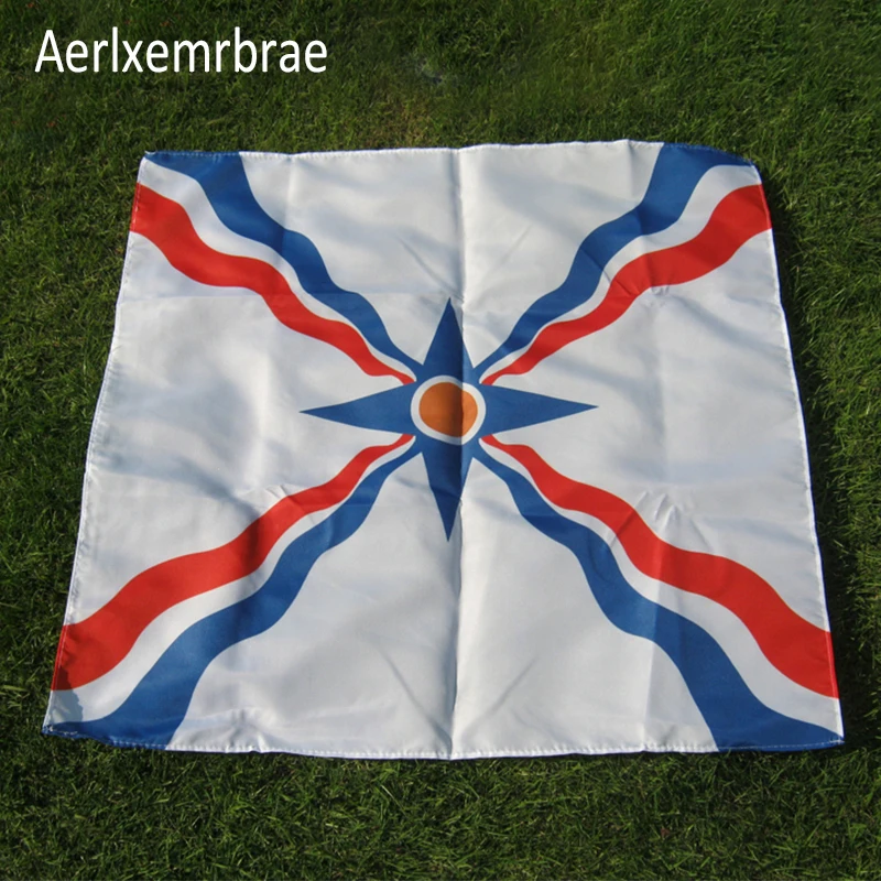 Flaga aerlxemrbrae 70*70 cm flaga Polyesterany asyryjskich flaga syrii banner