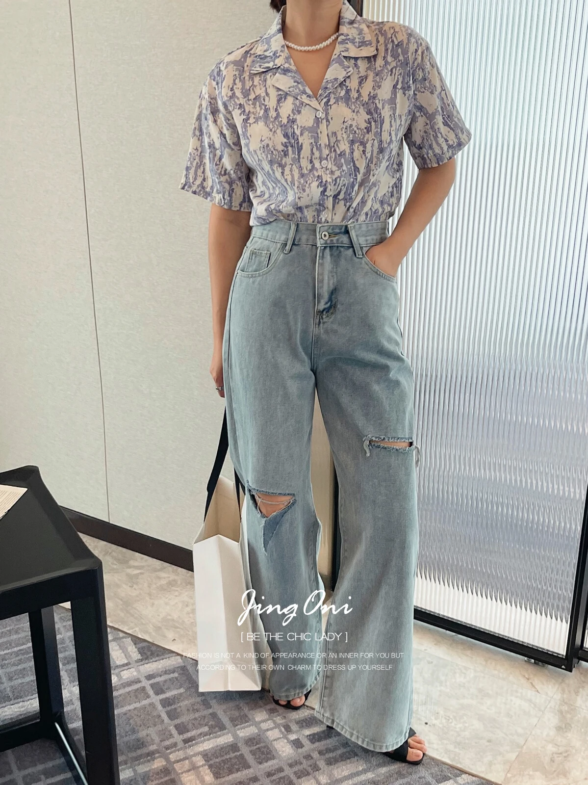 Floral Shirts Blouses Y2k Woman Clothing 2024 Summer Korean Fashion Style New Elegant Crop Top Short Sleeve Luxury Vintage Chic