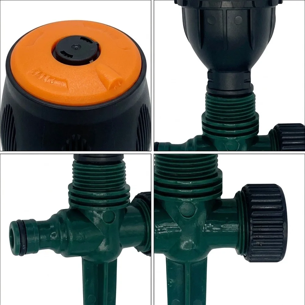 5 Pack Adjustable Aluminum Spike Sprinkler Head 360 Degree Rotation Garden Irrigation System For Lawn Flower Bed Watering Tool