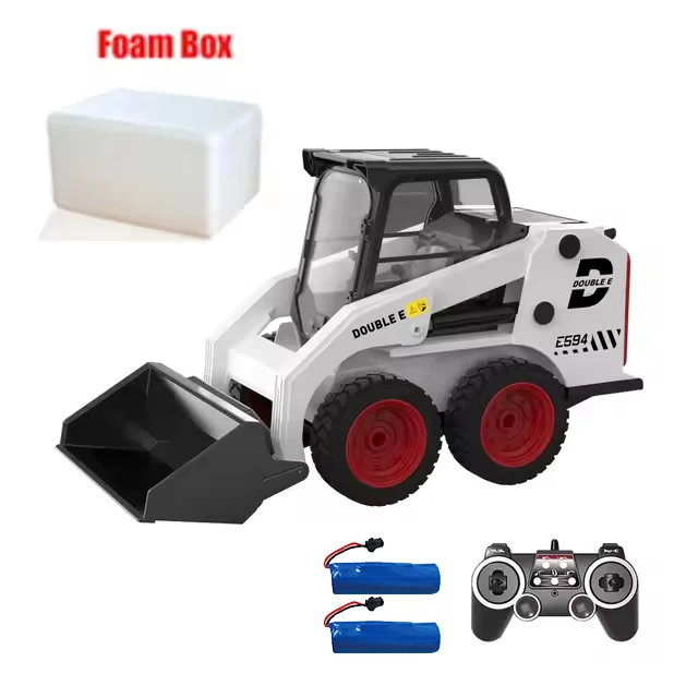 Dubbele E E594 1:14 Afstandsbediening Slip Loader Speelgoedauto RC Truck Bouwvoertuig Kniklader Graafmachines Speelgoed voor Jongens Cadeaus