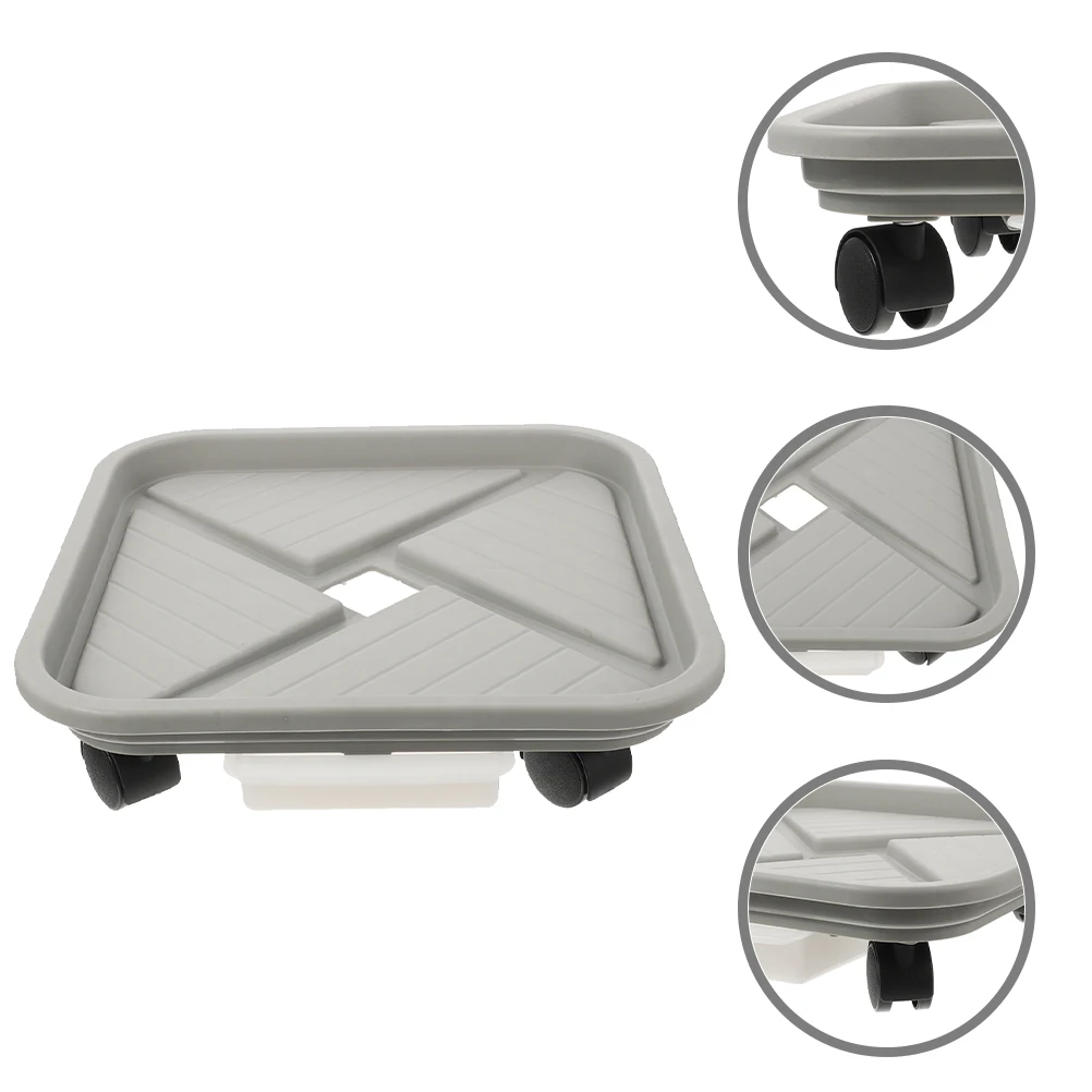 

Flower Pot Trays Plant Tray with Wheels Indoor Movable Water Container Floor Clean Durable Strong Capacity Easy for Plants