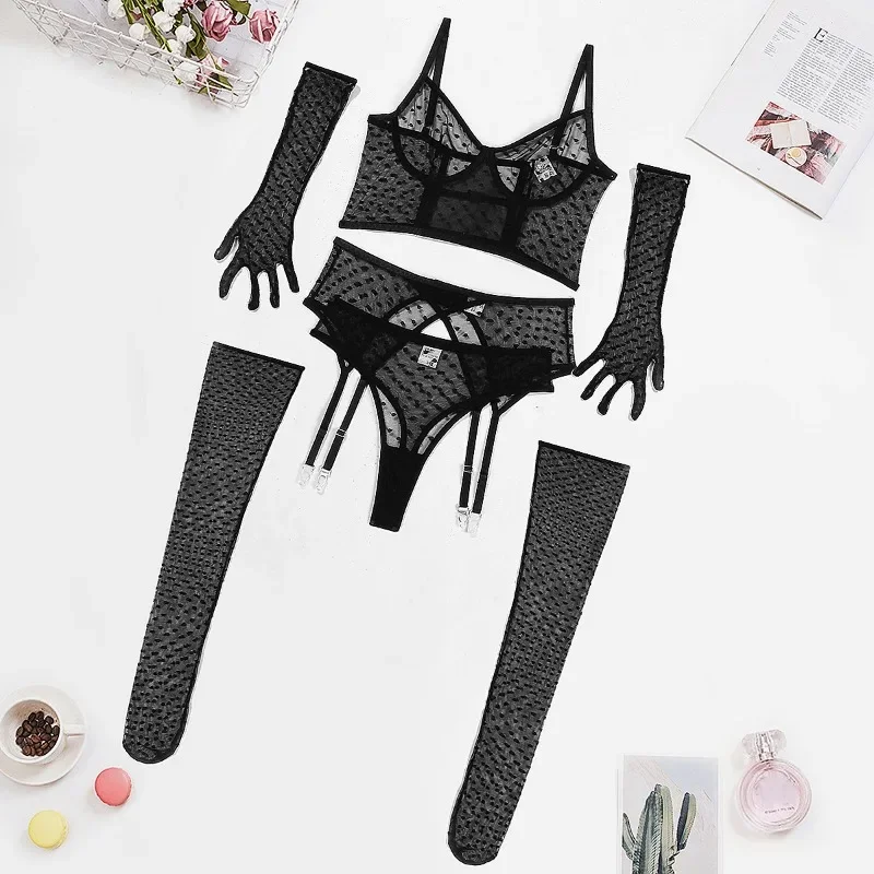 CHUANGERM UltraThin See-Through Lace Temptation BodyShaping Underwear Sexy Lingerie Women Push Up Gloves Leggings Erotic Onlyfan