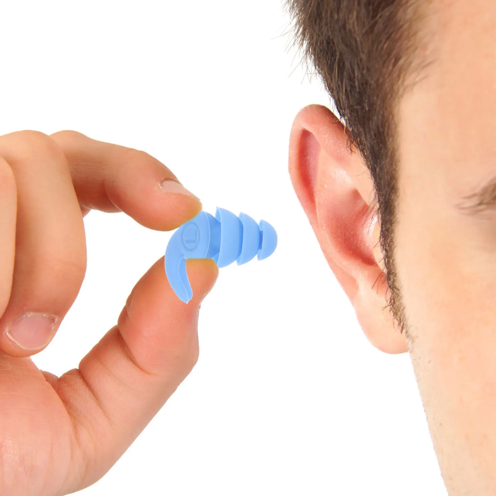 

1 Pair Silicone Ear Plugs Reusable Noise Reduction Soundproof For Sleeping Swimming Concerts Snoring Music Festival Travel