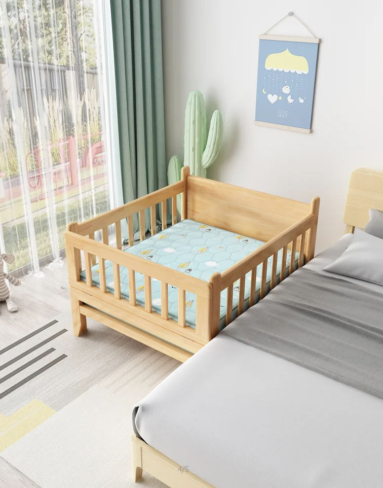 

Modern Style Solid Wood Baby Child Bed Foldable Extendable for Home Bedroom School Hotel for Living Room Reclining Booth