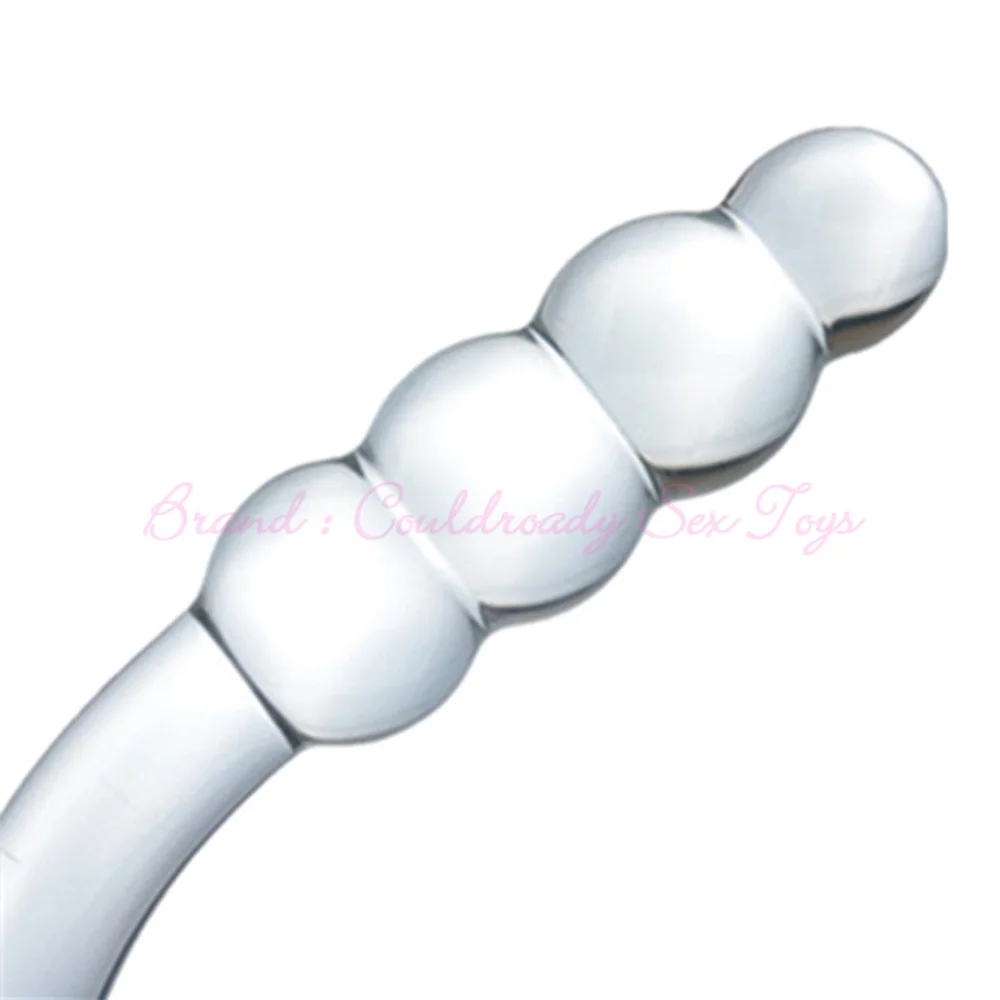 Pyrex Glass Dildo 195x33mm Fake Penis Crystal Anal Beads Butt Plug Prostate Massager G Spot Female Masturbation Toys