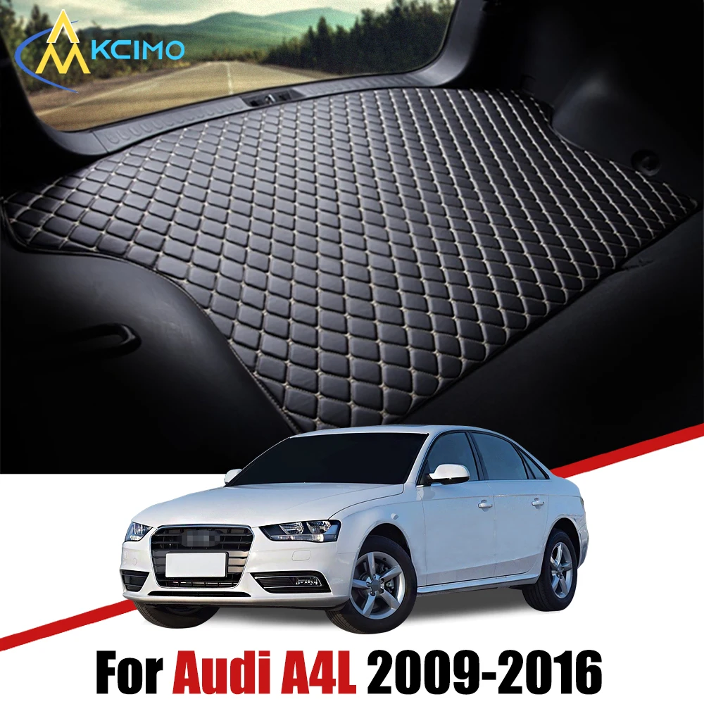 

For Audi A4L 2009-2016 Artificial Leather Car Trunk Mat Rear Trunk Cargo Protective Mat Car Interior Accessories