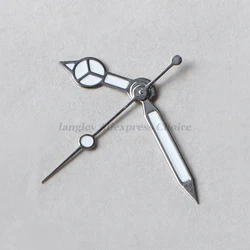 Green Luminous Watch Hands Silver Needles for NH35/36/4R/7S Watch Accessories Replacement Parts Watches Pointer 7.75*12*12.5mm