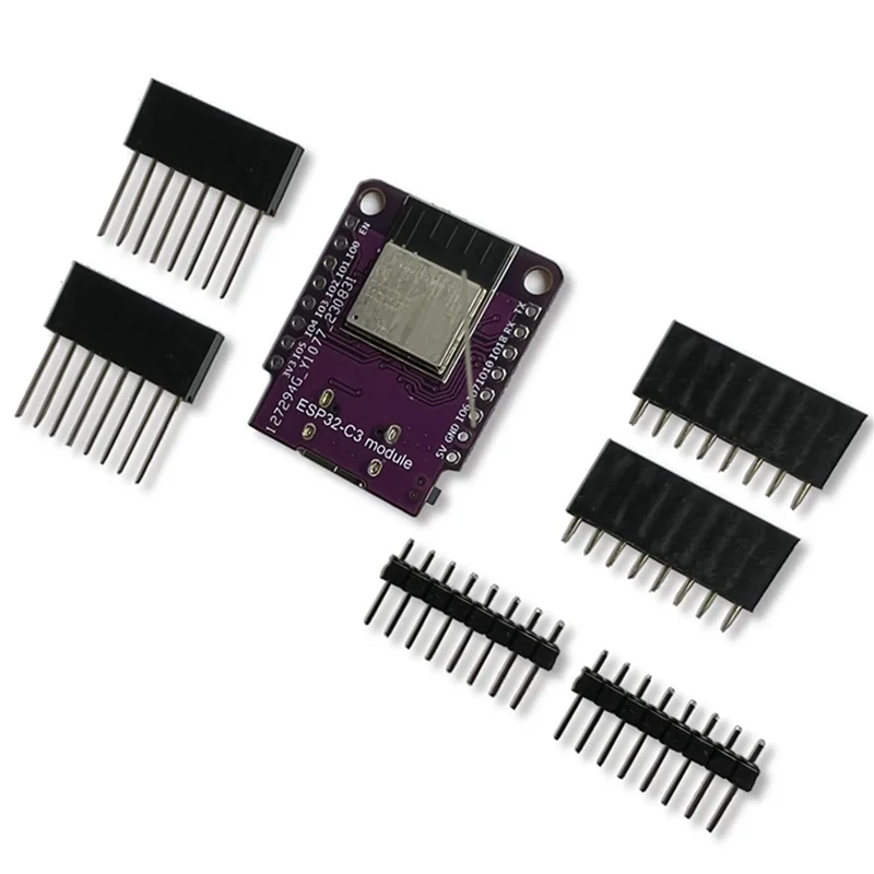 

Exquisite-1 Piece MINI ESP32-C3 Development Board As Shown Plastic+Metal Is Equipped With ESP32-C3-Mini-14 Module