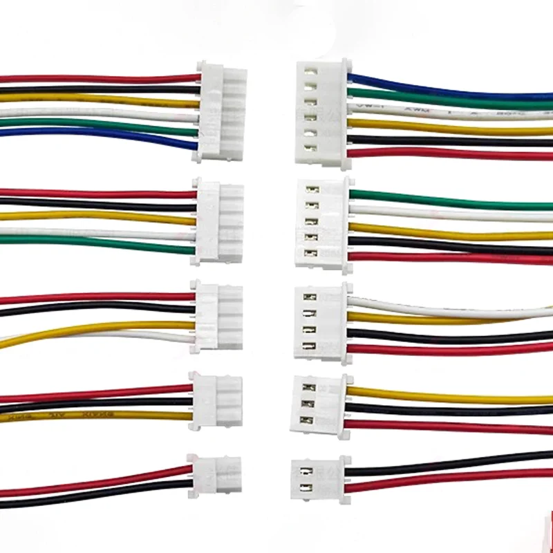 10PCS 5264 Terminal Line Spacing 2.5mm Electronic Wire 26awg Single Head Connection Wire 100MM 2p 3p 4p 5p 6p