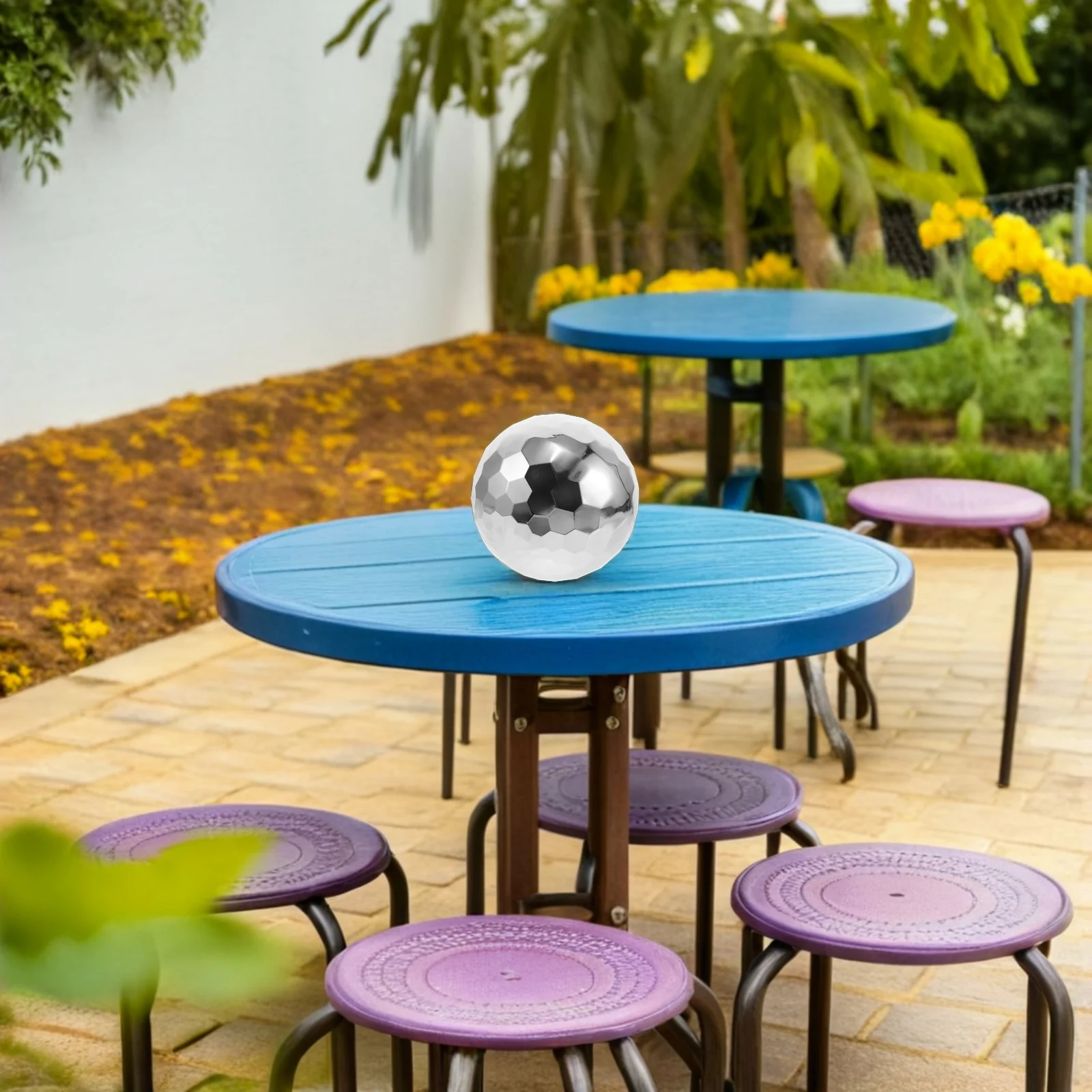 

Stainless Steel Gazing Ball 6 Polished Reflective Garden Sphere Hollow Mirror Outdoor Globe Decorative Yard Pond Ornament