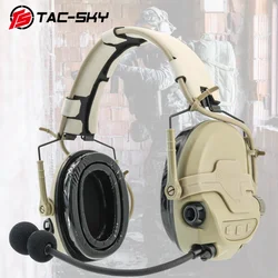 TS TAC-SKY TAC700 Tactical Electronic Hearing Protection Walkie Talkie PTT Headset for Hunting Airsoft Shooting Real CS Games