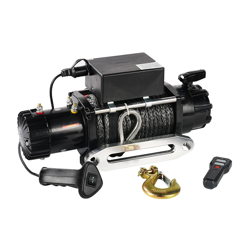 13500 Lbs Hand Operated 12v 24v 4wd Wire Rope Off-Road Winch Electric Recovery Winch Car Winch With Steel