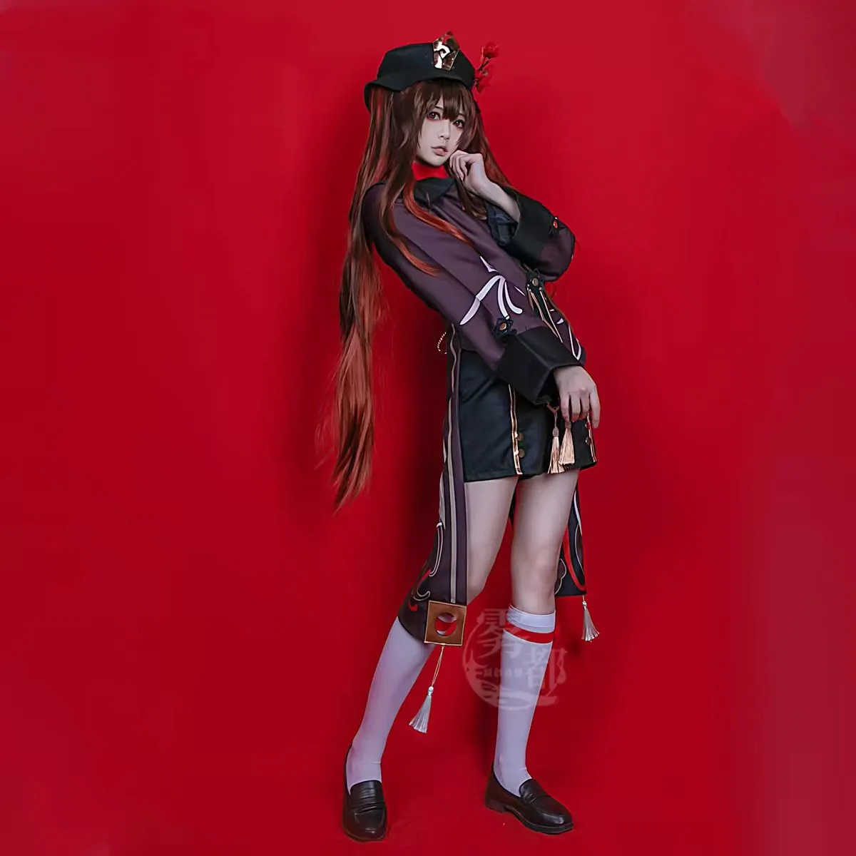 Costume Uniform Wig Cosplay Anime Game Genshin Impact Hutao Cosplay Hu Tao Chinese Style Halloween Costumes For Women