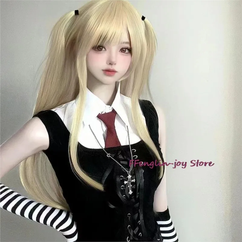 

DY20Misa Amane Косплей Note Death Косплей Костюм Дебютное Повседневное Сексуальное Платье Субкультура Ожерелье y2k GothLoli Униформа Наряд Парик25