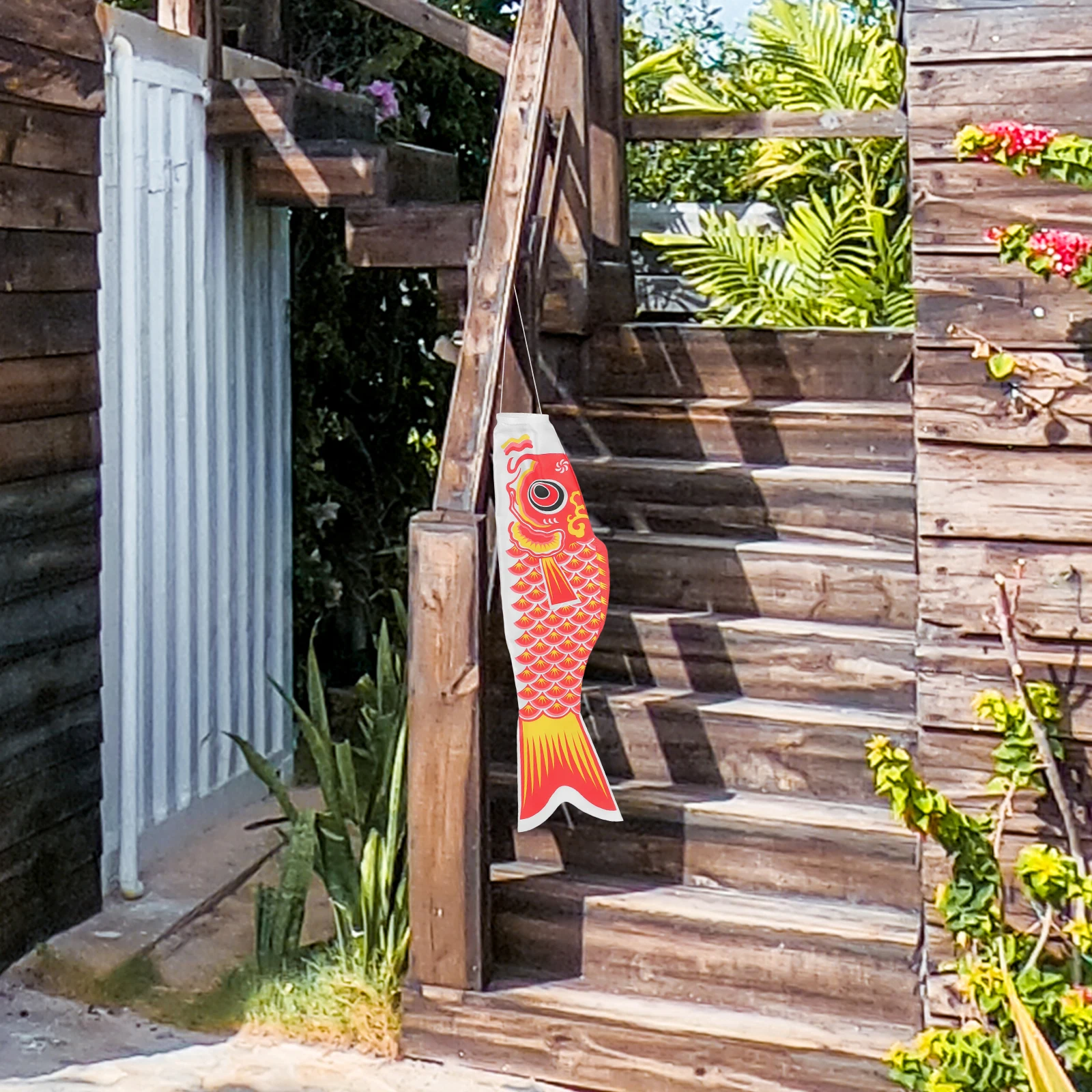 

3 Pcs Japanese Carp Streamer Flag Banner Fish for Garden Fabric Kite Windsock Hanging Decor