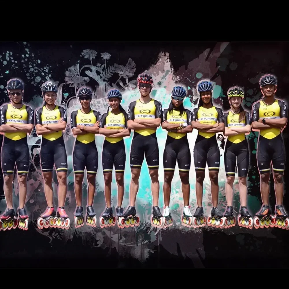 

2023 Summer Men Skates Suitprofessional Team Triathlon Speed Inline Roller Skate One-piece Skinsuit Fast Skating Speed