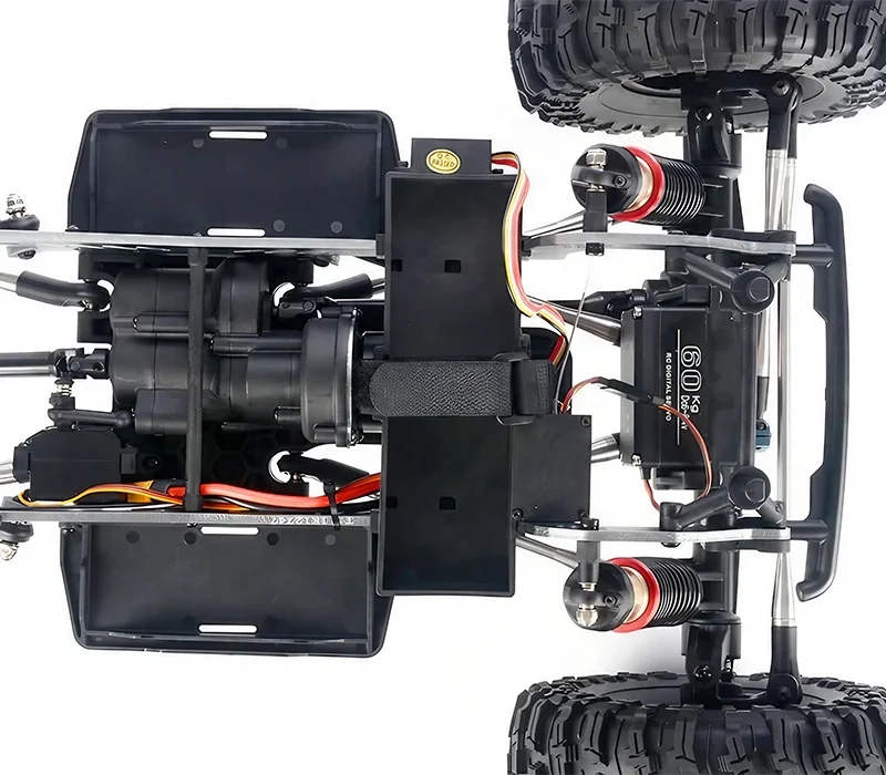 YIKONG YK4061 1:6 échelle hors route RC Rock chenille avec moteur sans brosse 4WD ESC direction à couple élevé et amortisseurs en métal