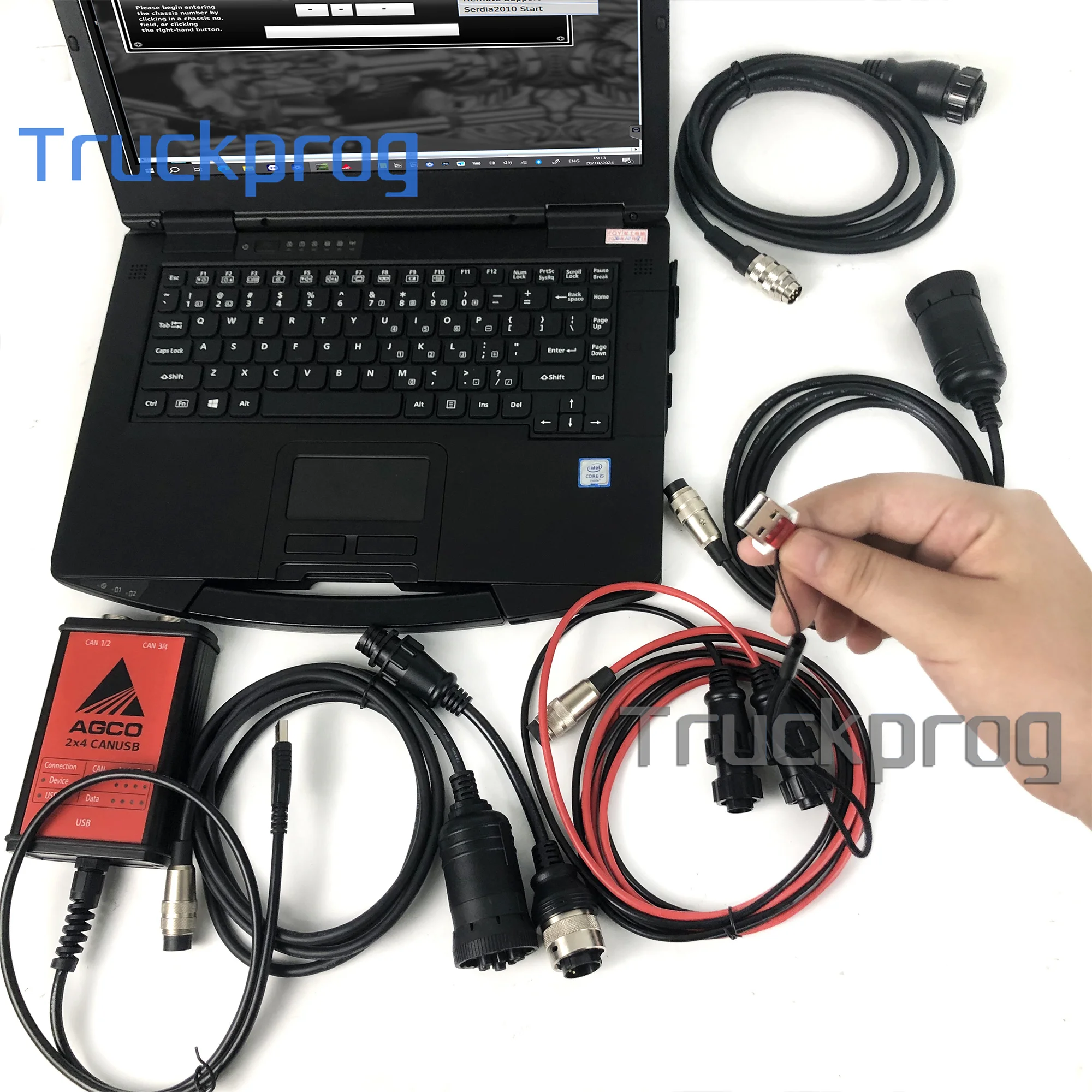 CF53 Laptop For AGCO CANUSB EDT Interface OEM For Massey Ferguson Fendt Tractor for AGCO EDT Diagnostic Tool with key dongle