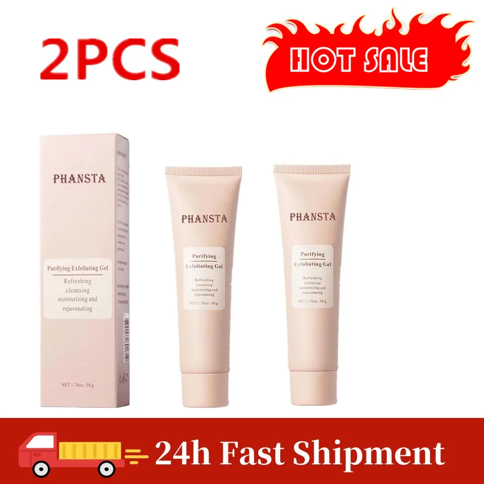 

2pcs Purifying Exfoliating Gel Gentle Exfoliating Facial Cleanser Facial Scrub Moisturizing Nourishing Repair Cleans Dirt Oils