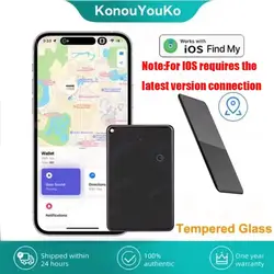 Wireless Charging Tracking Location Tracker Card Wallet Key Tracker Mini GPS Globle Position Locator Work with Apple Find My App