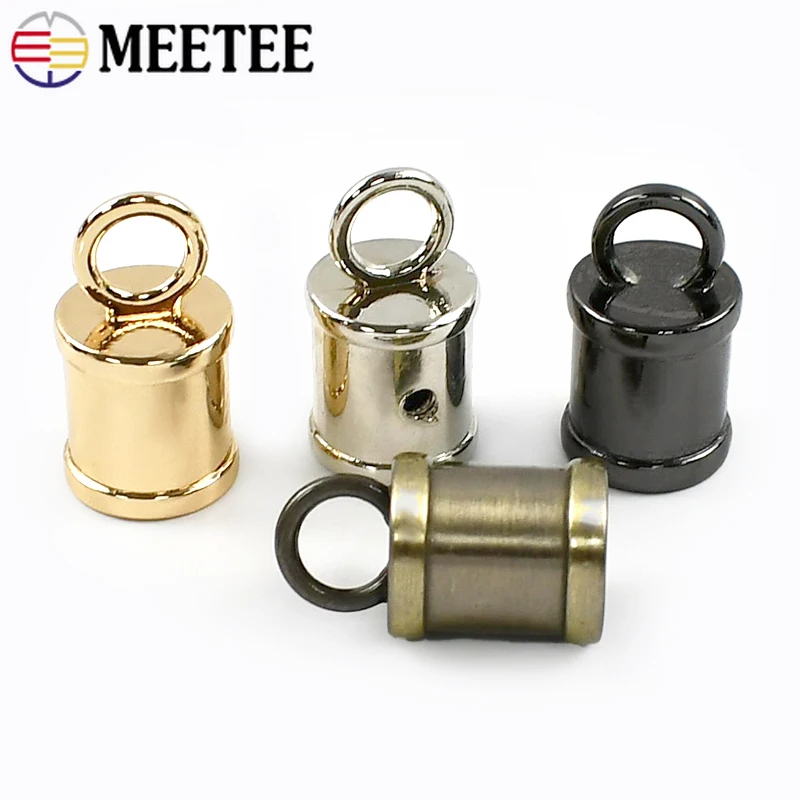 

20Pcs Meetee 10*23mm Metal Buckle Handbag Strap Cord Lock Tassel Fringe Connector Leather Rope Stopper DIY Hardware Accessories