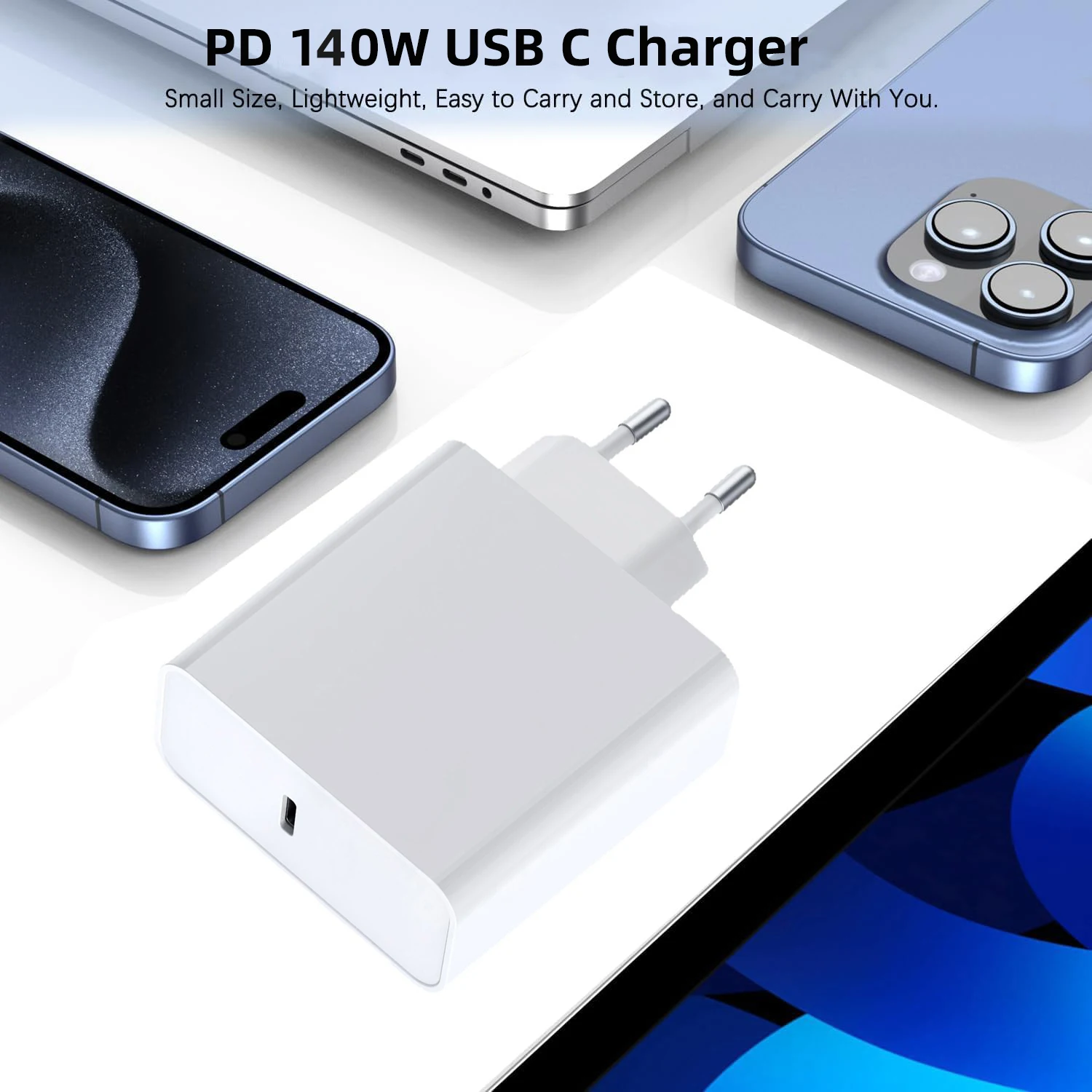 Ładowarka PD3.1 140W GaN 28V5A 20V5A Typ-C USB C Szybka Ładowarka Sieciowa PPS do iPhone Samsung Xiaomi Huawei — zdjęcie produktu 5