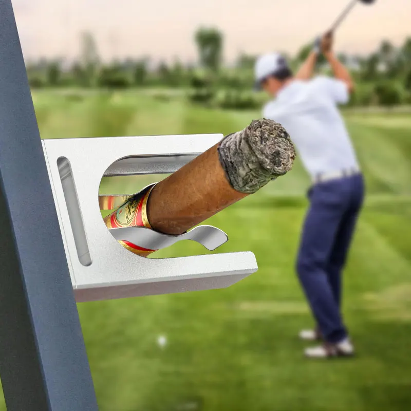Golf Cigar Holder Magnetic Attraction Aluminium Alloy Portable Mini Portable Cigar Holder Smoking Accessories Tools