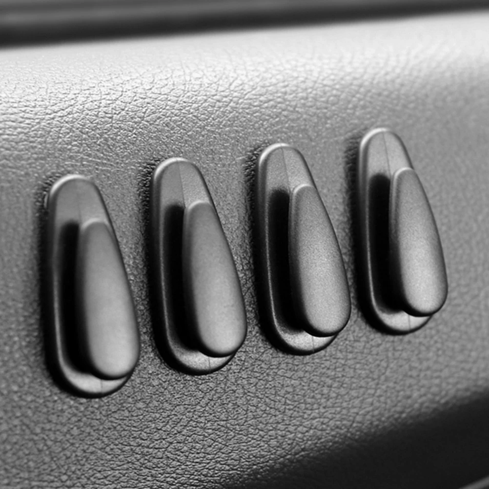 

4pcs Car Dashboard Hooks ABS Key Bag Storage Multifunctional Sticky Adhesive Compact Car Hook Wall Mount