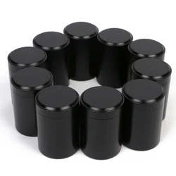 Portable Sealed Candle Jars with Lid, Empty Storage Box, Round Container, Aromatherapy, Beauty Sample, DIY, Bulk,10Pcs