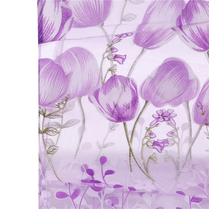 1pc Modern Tulle Curtains For Living Room Purple Curtains For Children Bedroom Door Short Kitchen Window Curtains Creative Drape