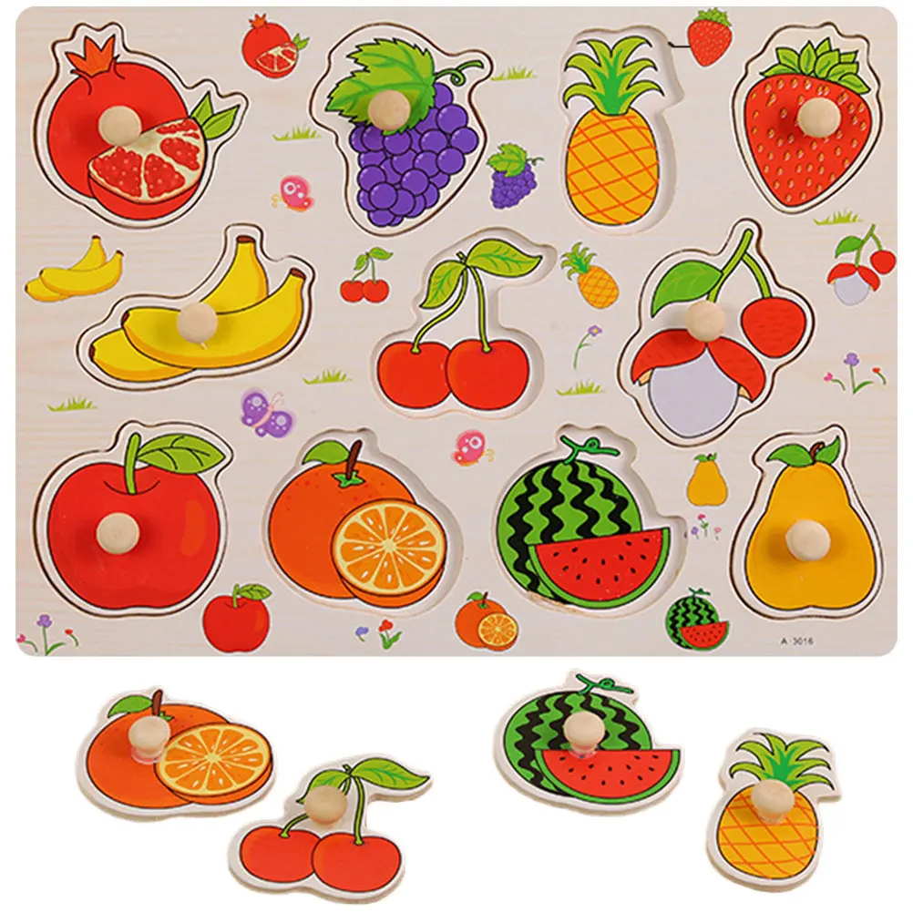 

Деревянная развивающая доска-головоломка для малышей: фрукты для захвата, раннее обучение, когнитивное развитие, интерактивная игра для дошкольников и дома