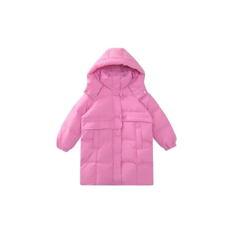 Girls Down Coat Overcoat Jacket Windbreak 2024 Vintage Plus Thicken Winter Autumn Teenagers Warm Christmas Gift Children's Cloth