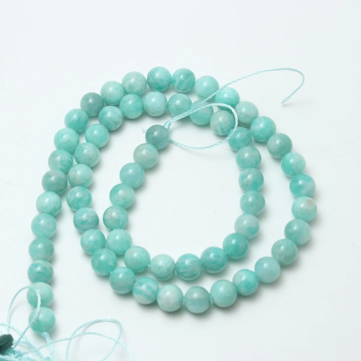 Natural optimization 6mm blue Tianhe stone semi-precious stone round beads loose beads work in progress DIY necklace bracelet