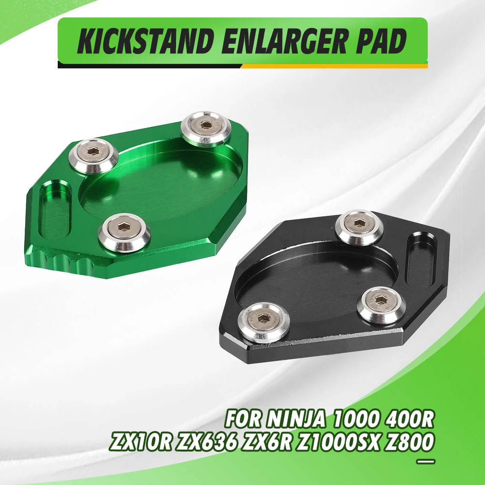 

For Kawasaki NINJA 1000 400R 1000SX ZX10R ZX636 ZX6R Z1000SX Z800 Motorcycle Accessory Side Stand Enlarger Kickstand Plate Pad