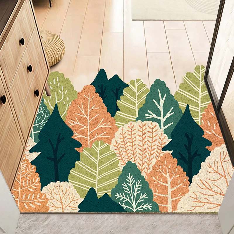 

Stain Resistant Wipe Shoes Carpet Indoor Outdoor Mat Forest Welcome Rug Entrance Door Rug Bathroom Mats Non Slip Rubber Doormat