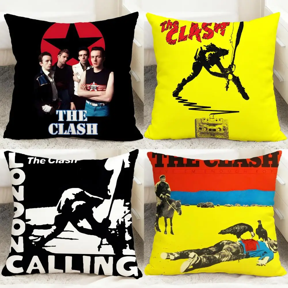 Rock Band The Clash Cushion Cover Comfortable Reversible Pillow Cover Ideal for Car Sofa Bedroom & Beyond