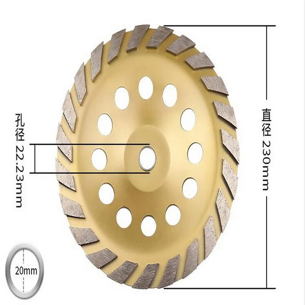 Miễn Phí Vận Chuyển Sinetering 230*22*5Mm Cường Continious Turbo Kim Cương Bánh Xe Cho Xay Đá Cẩm Thạch/đá Hoa Cương/Bê Tông