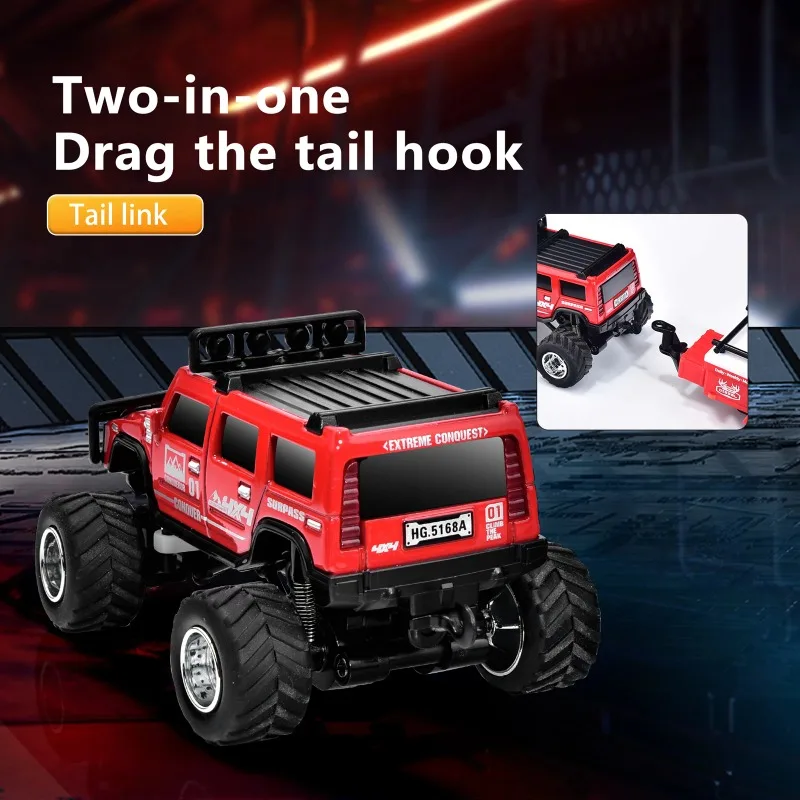 

Off-Road Vehicle Interactive Toy Remote Control Children'S Toy Red Multi-Color Model Car With Trailer Outdoor Play Entertainment