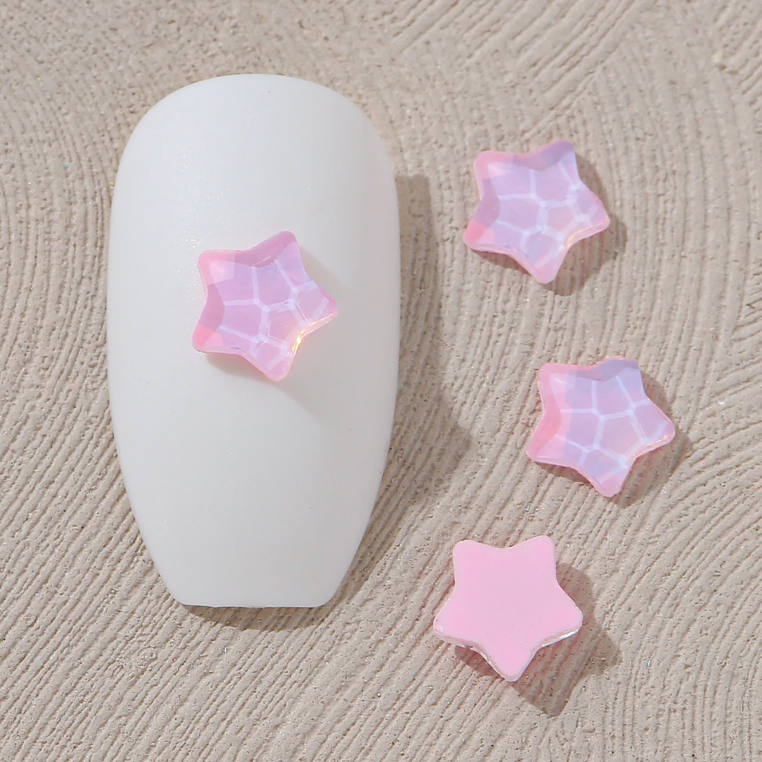 Neon Mocha 6mm Fat Starfish Shape Wholesale Flat bottom Nail Art rhinestones Self-Adhesive Glass Crystal 3D Nail Decoration