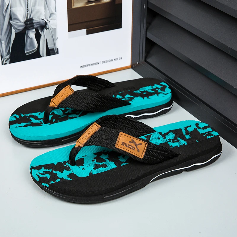 

New Summer Men's Beach Flip-flops, Soft Sole, Wear-resistant, Thong Design, Premium Slippers