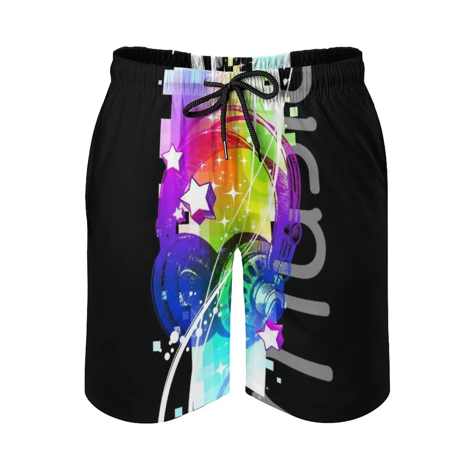 Colorful Sketch Headphone Airpods Max Rainbow Quick Dry Summer Mens Beach Board Shorts Briefs For Man Gym Pants Shorts Airpods