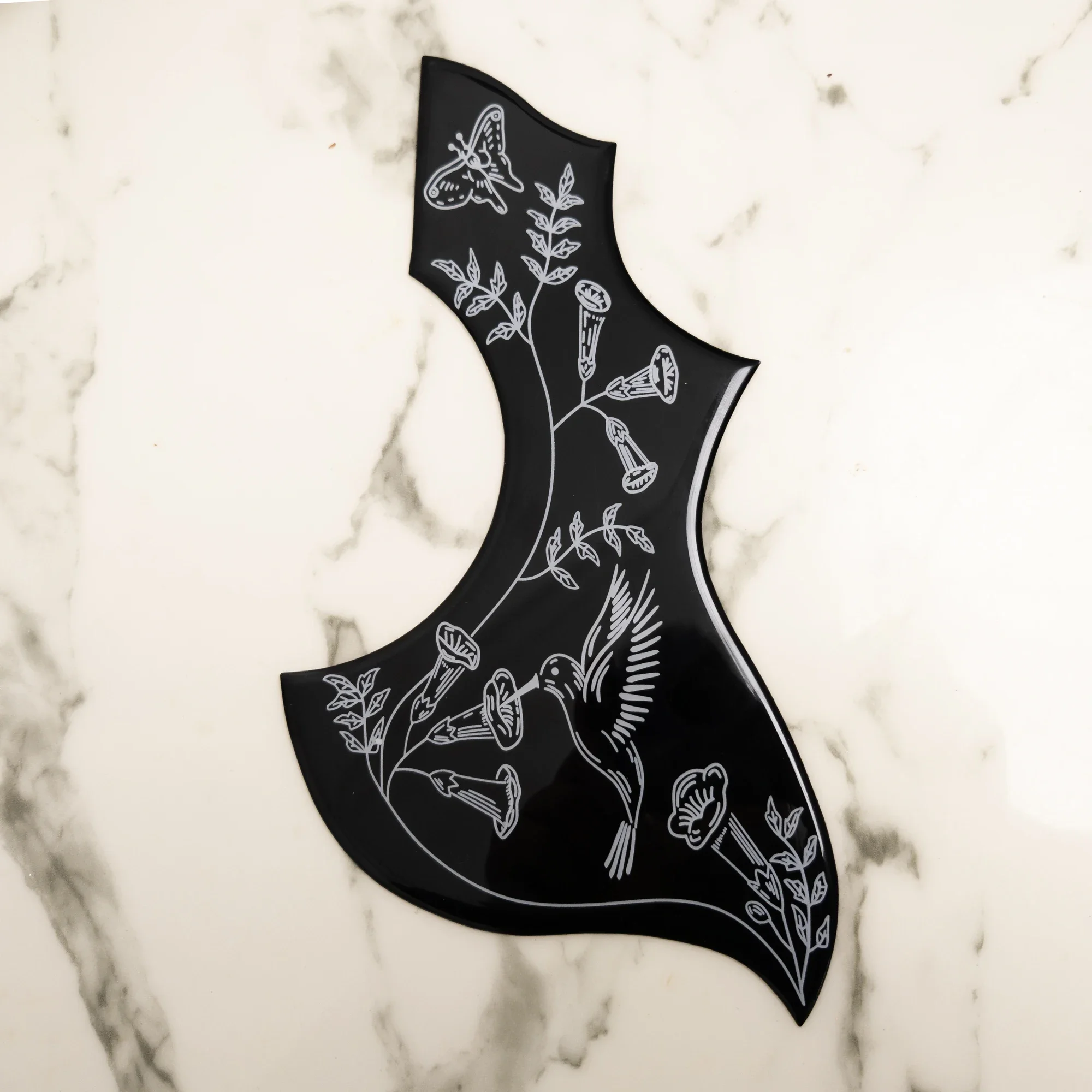 

Накладка для акустической гитары, самоклеящаяся накладка для колибри, толщина 2 мм для колибри или 40-43-дюймовой акустической гитары, пластина для царапин